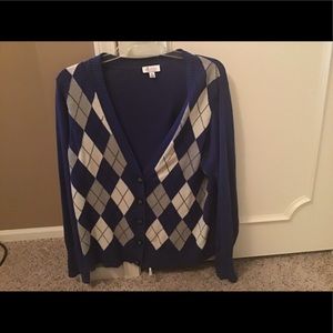 Checked cardigan